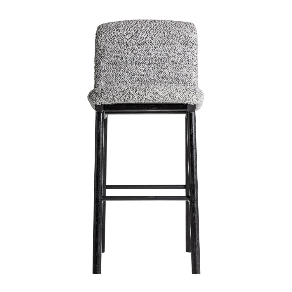 Jacquard bárszék elölnézet – buklé háttámlával