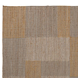 Takara juta–pamut szőnyeg részlet – színátmenetek és szövött felület közelről