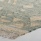 Juta-pamut szőnyeg sarokrészlet – természetes textúra és rojtos kialakítás