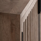 Gàbia mangófa tálaló részlet, homokfúvott natúr fa sarokkialakítás