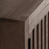 Gàbia mangófa TV-állvány sarokrészlet, homokfúvott felülettel