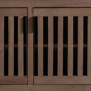 Gàbia lamellás ajtófront részlet natúr mangófából