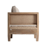 Grube fotel oldalnézet – koloniál ihletésű forma és tömör fa karfa