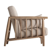 Grebin fotel oldalnézet – lécezett karfa és skandináv formavilág