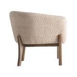 Liermo fotel oldalnézet – ívelt háttámla és mangófa lábazat részlete