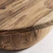 Teakfa asztallap részlet – természetes erezet és natúr felület