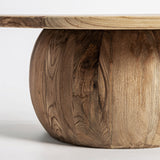 Szoborszerű teakfa lábazat részlet – tömör, organikus forma