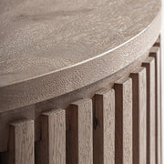 Natúr mangófa dohányzóasztal felületközelkép – matt, természetes textúra