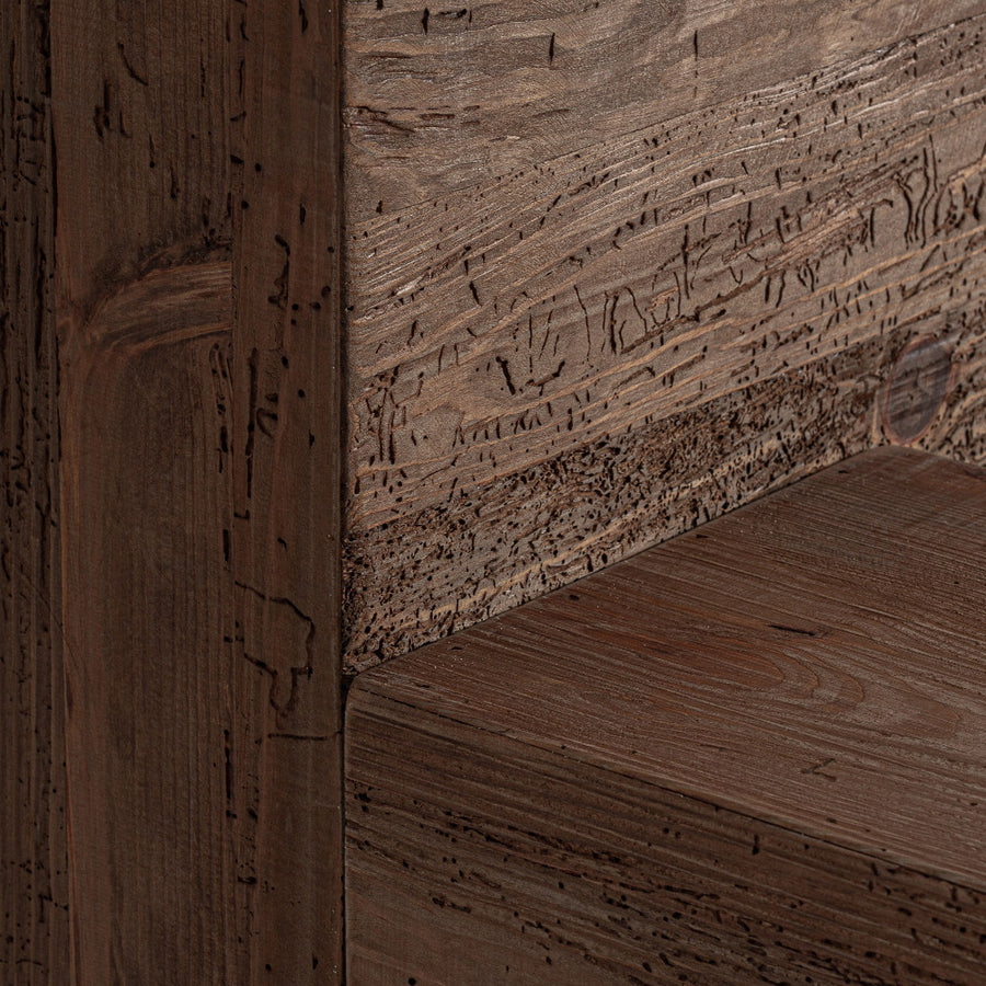 Truel ágy fejtámla részlet – bontott fa karakteres textúrája