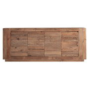 Négyajtós fenyőfa tálaló – frontális nézet, natúr felület, Truel kollekció