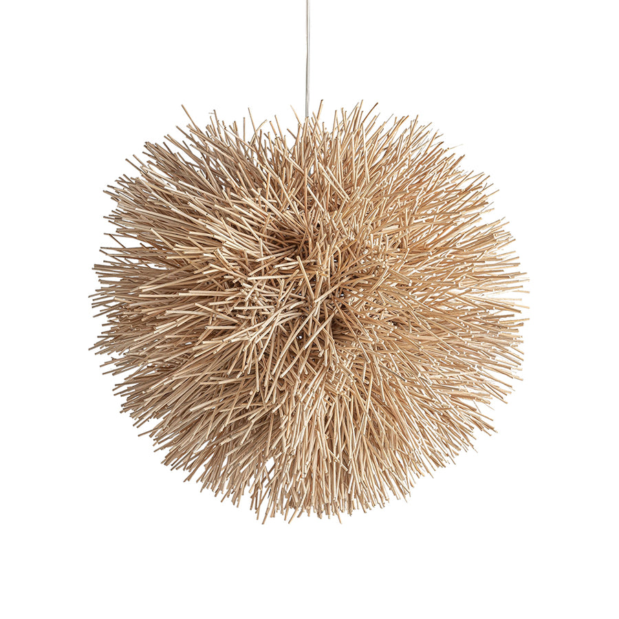 Gömb formájú, fészekszerű kézműves design függeszték lámpa.