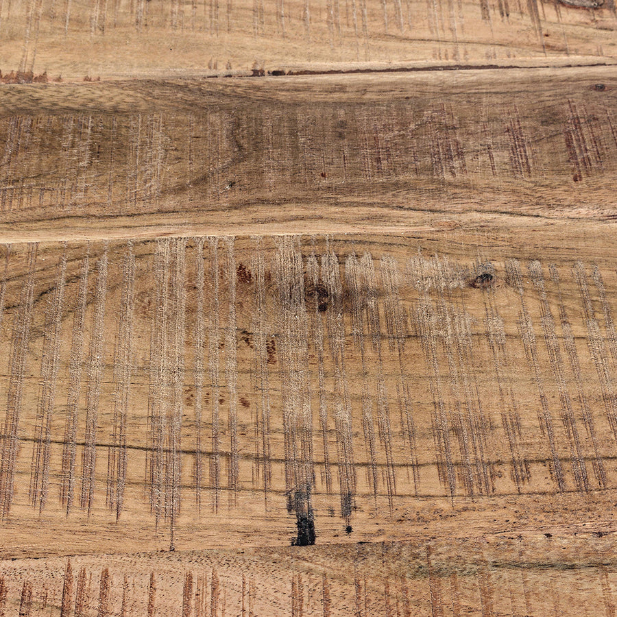 Akácfából és acélból készült tálaló.