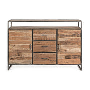 Akácfából és acélból készült tálaló.