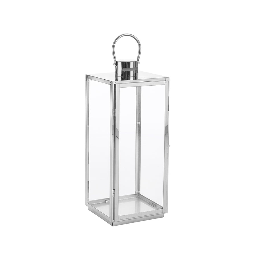 Ezüstszínű rozsdamentes acélból készült, 3 darabos lámpásszett.