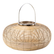 Natúr színű fűzfavesszőből készült, kézműves lámpás.
