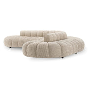 ALISON kétoldalas bézs design kanapé 331 cm