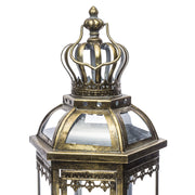 Antique Metals lámpás részlete díszes koronás tetőkialakítással és üveg panelekkel