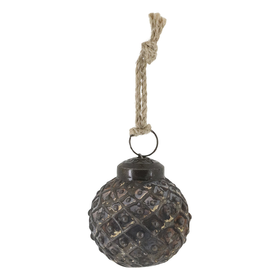 Christmas Antique üveggömbök mokka árnyalatban, természetes díszítéssel