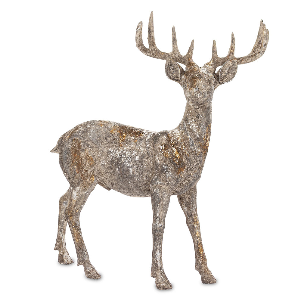 Rusztikus, antikolt felületű szarvas figura 62 cm – ANTIQUE kollekció, teljes alakos fotó