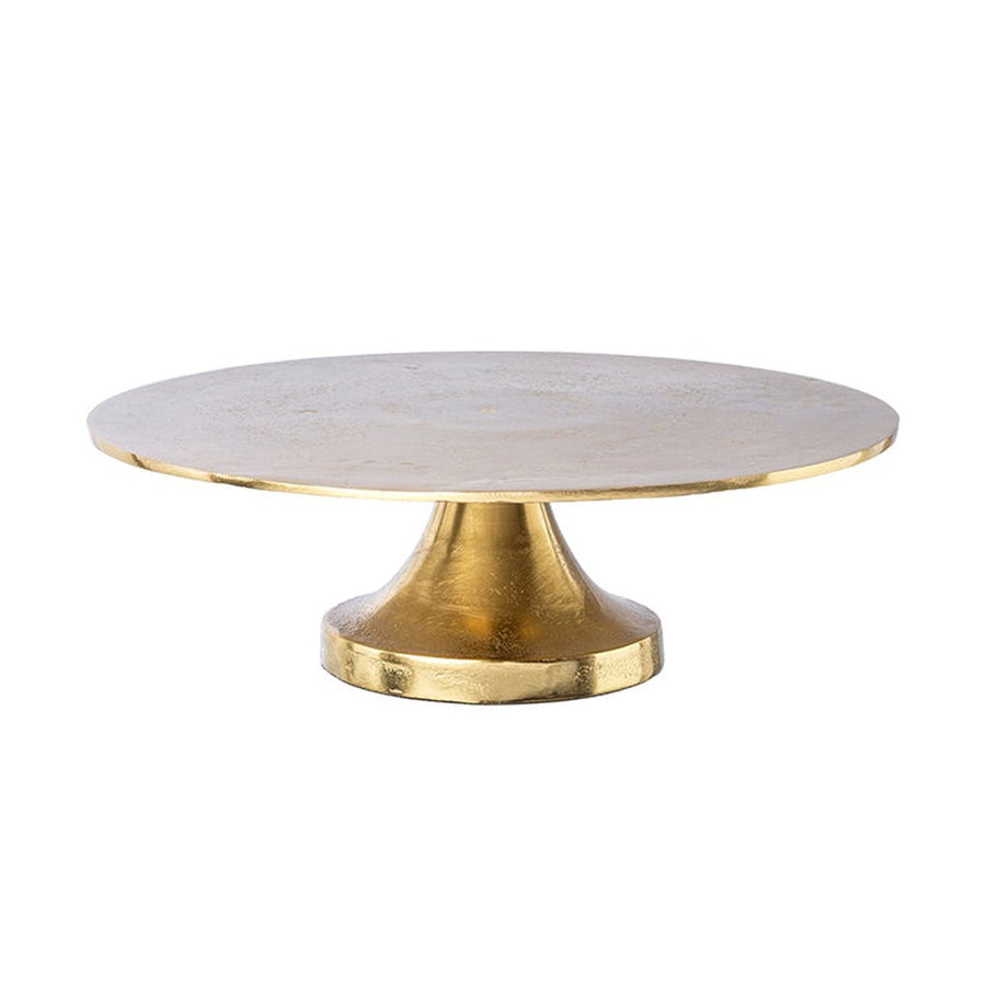 Alumíniumból készült, aranyszínű tortaállvány.