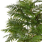 ARECA mű aranypálma 110 cm, élethű zöld levelek közelről, Real Touch hatással