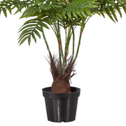 ARECA mű aranypálma 110 cm, fekete kaspó és barna pálmatörzs részletfotó