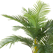 Részletgazdag levélzetű ARECA mű aranypálma közelről.