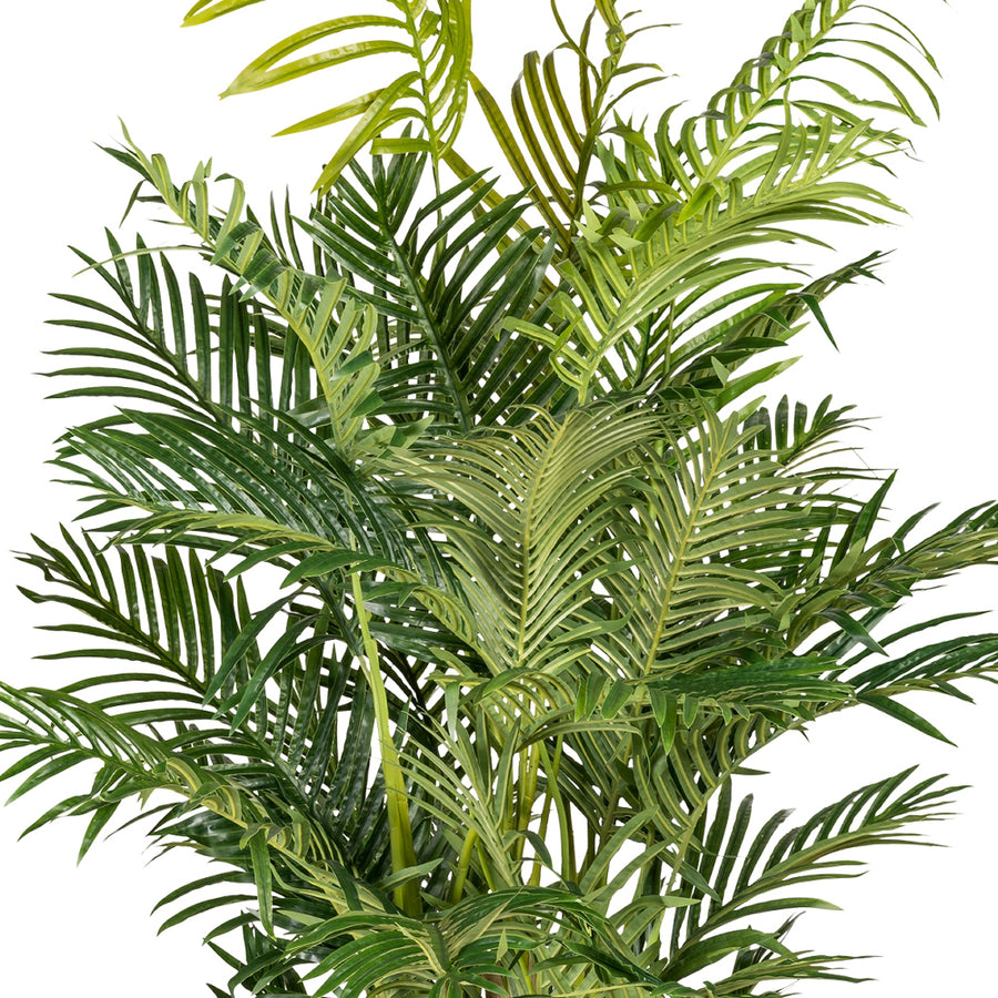 Real Touch mű aranypálma részletgazdag zöld levelekkel, 170 cm magas