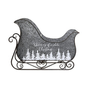 Bádogból készült, dekorációs karácsonyi szán.