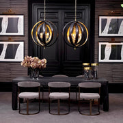 Grafitszürke színű tölgyfurnérból készült, formatervezett design étkezőasztal.