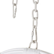 Aurora Nest műrattan kerti függőfotel erős rögzítőlánca és fém kampója közelről fotózva.