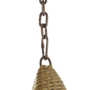 Aurora Nest műrattan kerti függőfotel erős rögzítőlánca és fém kampója közelről fotózva.