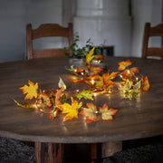 AUTUMN világító őszi levél girland asztali dekorációként