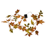 AUTUMN LED-es őszi levél girland 180 cm meleg fehér LED világítással