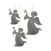 Fémből készült, függeszthető kialakítású angyal sziluett figura.