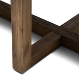 BALI japandi étkezőasztal 240 cm oldalnézeti részlet, vastag fa asztallap