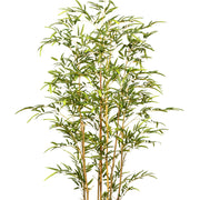 Természetes hatású mű bambusz növény részletes levélzettel