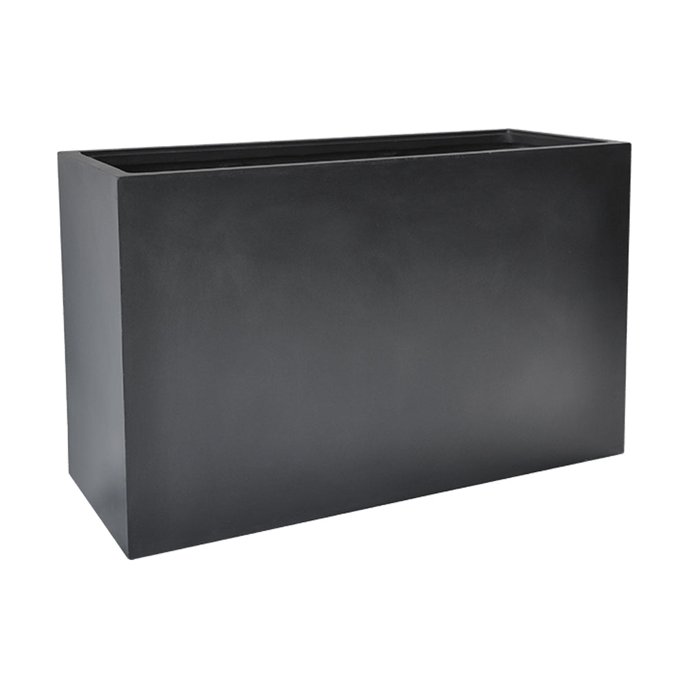Sötétszürke BAQ Basic Rectangle ültetőláda álló formában, kompozit anyagból, tűzálló és UV-álló kivitelben.