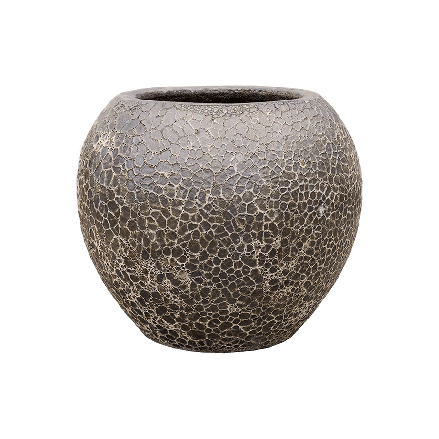 BAQ Lava Balloon Relic Black kerámia kaspó 49 cm – kézzel készült, szabálytalan felületű kaspó fekete árnyalatban