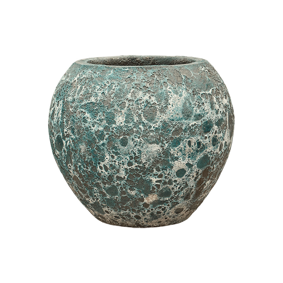 BAQ Lava Balloon Relic Jade kerámia kaspó 49 cm – zöld árnyalatú, kerekded, strukturált felületű design kaspó