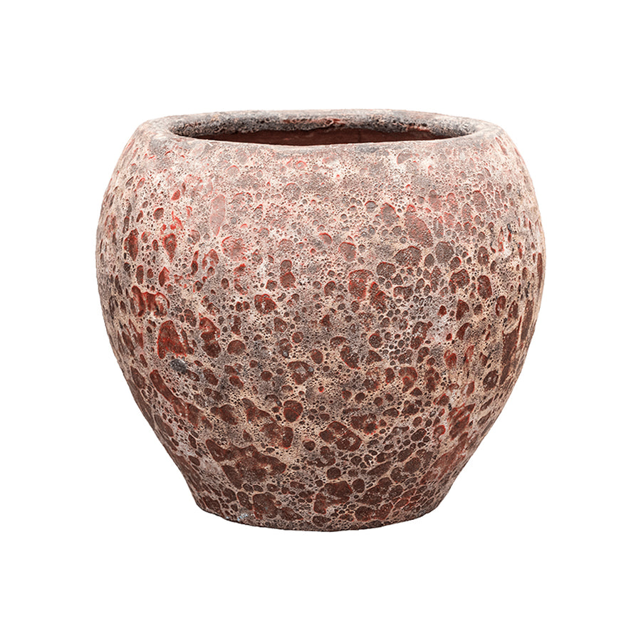 BAQ Lava Balloon Relic Pink kerámia kaspó 54 cm – karakteres, scratch off felületű, kerekded kaspó kézzel készítve