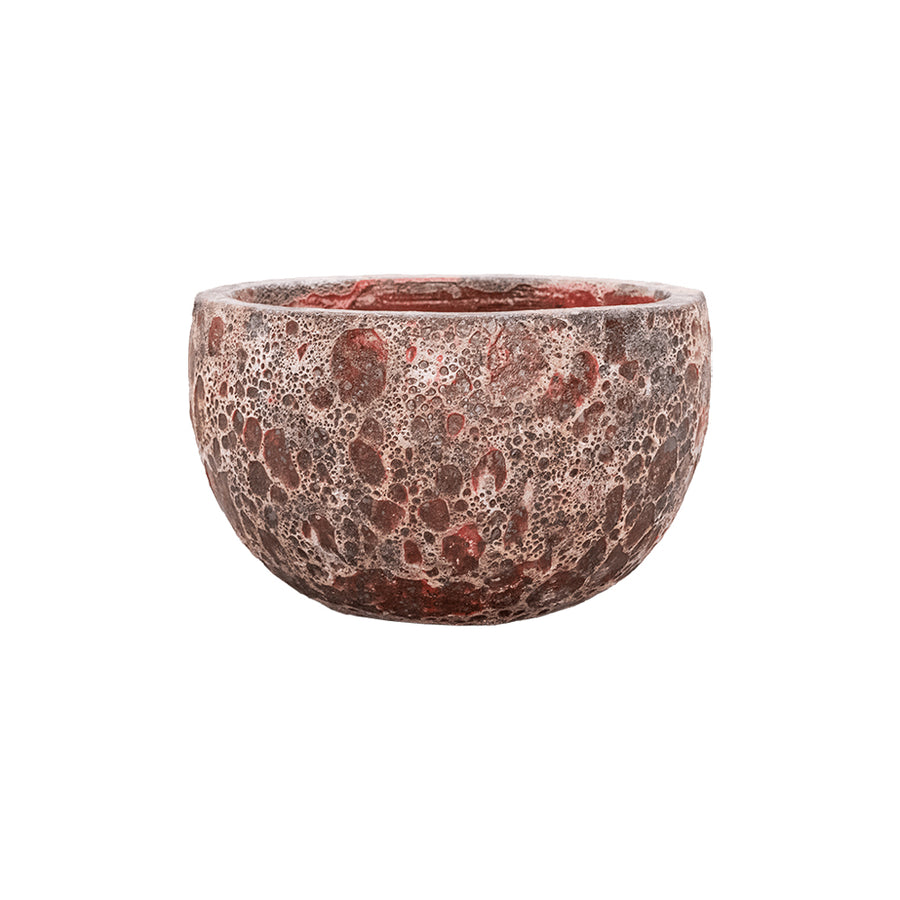 BAQ Lava Bowl Relic Pink kerámia kaspó 40 cm – kézzel készített, tálformájú kaspó rózsaszínes árnyalatban