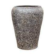 BAQ Lava Coppa Relic Black kaspó – kézzel készített, fagyálló kerámia, kőhatású felülettel