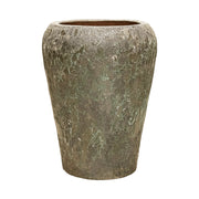 BAQ Lava Coppa Relic Jade kerámia kaspó – elölnézet, zöldes, kőhatású textúrával