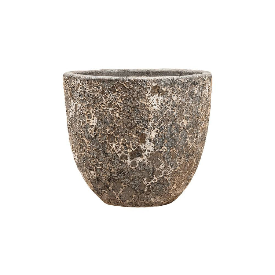 BAQ Lava Couple Relic Rust Metal kaspó – 36 cm, rozsdás, kőhatású felülettel