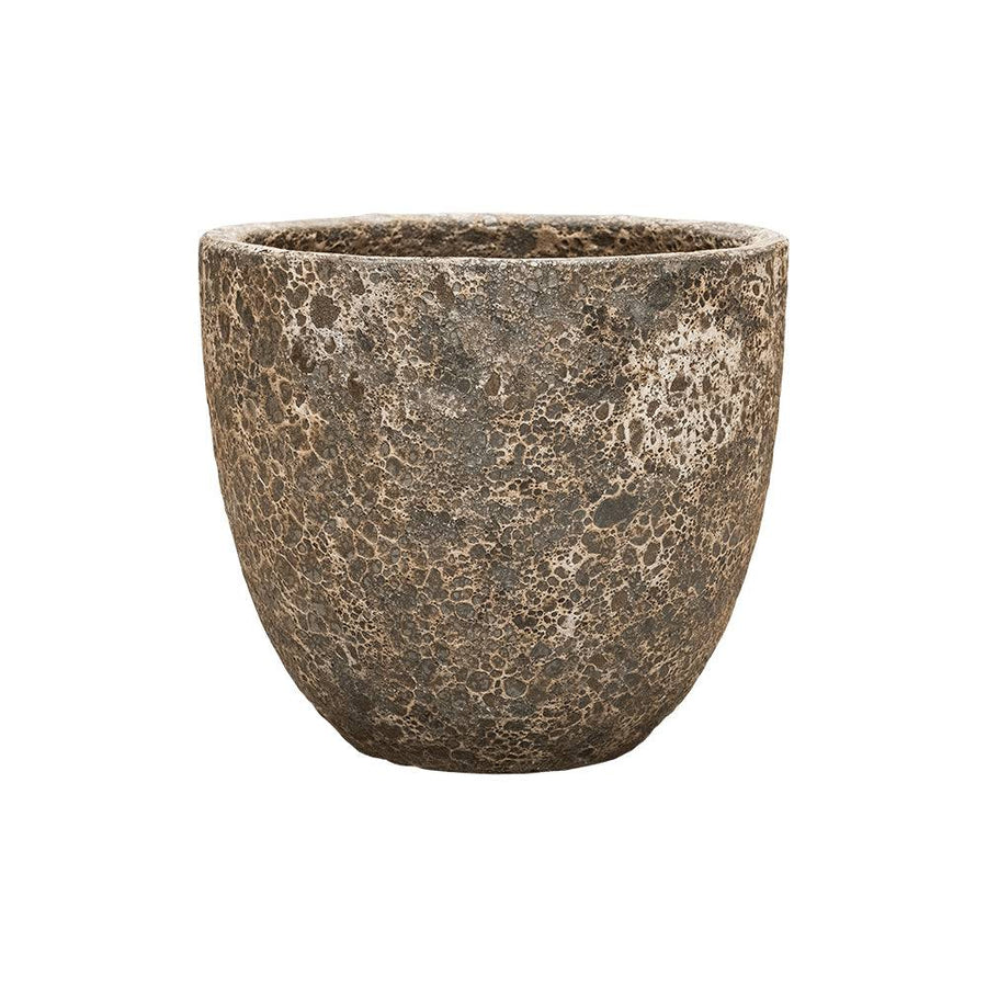 BAQ Lava Couple Relic Rust Metal – 45 cm-es kerámia kaspó ipari tónusokkal