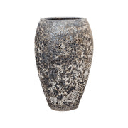 Kézzel készített, magas fekete kerámia kaspó pórusos felülettel – BAQ Lava Emperor 75 cm