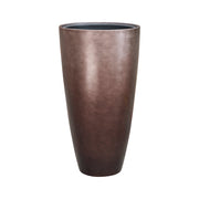 Magas, matt kávé színű kaspó BAQ Partner kollekcióból fehér háttérrel