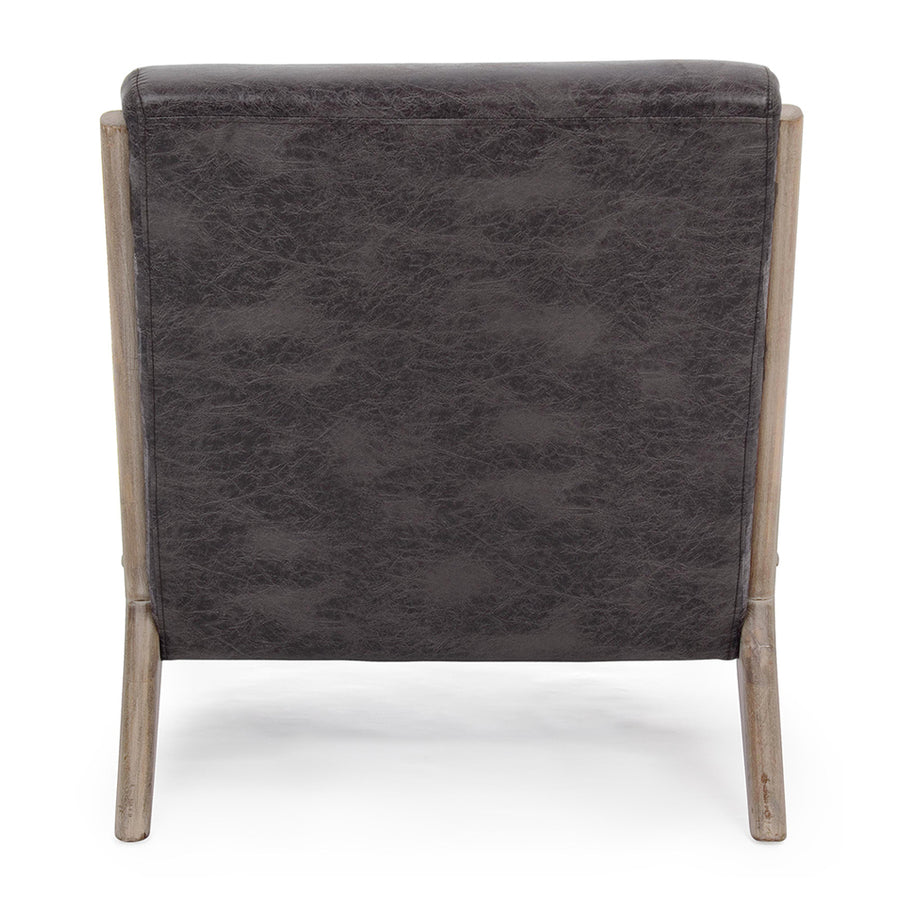 ANCILLA barna kaucsukfa-műbőr fotel