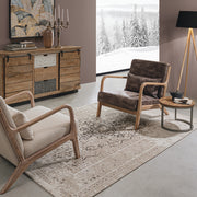 ANCILLA barna kaucsukfa-műbőr fotel